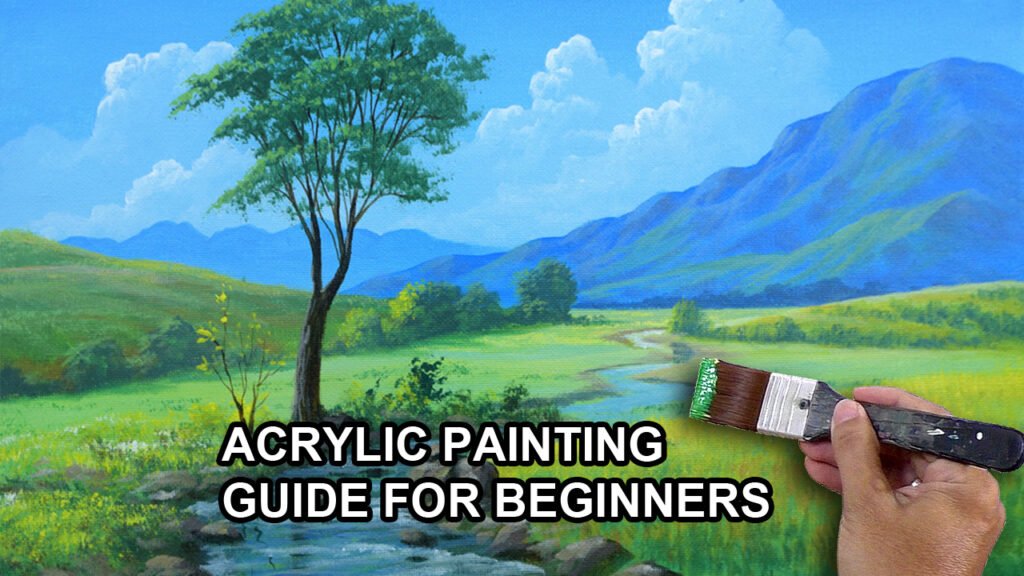 Paint your first landscape - The Ultimate acrylic guide for beginners